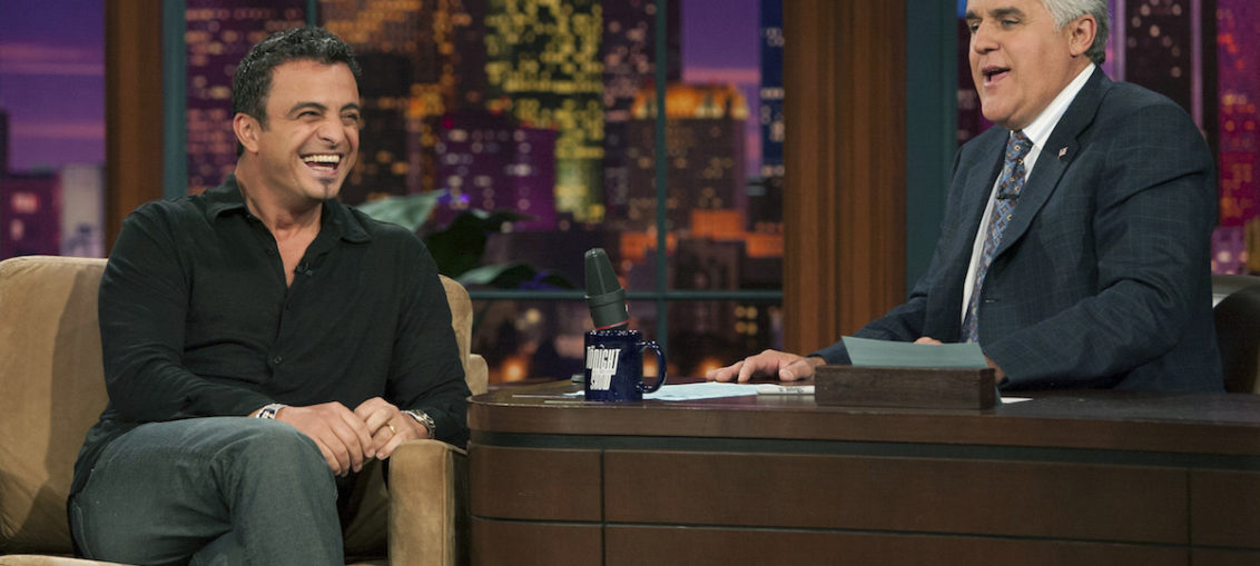 Joe Hachem on The Tonight Show with Jay Leno, shortly after winning the 2005 WSOP Main Event.