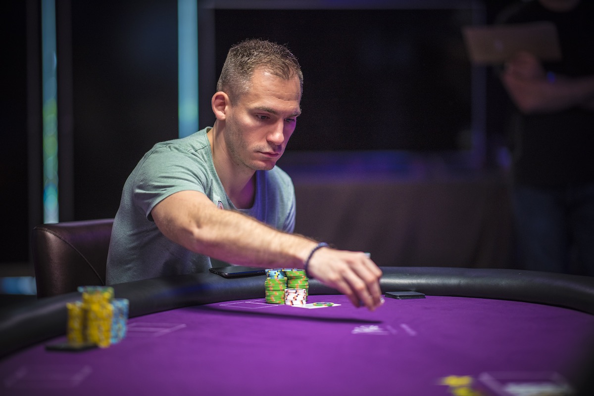 Justin Bonomo on Day 3 of the Super High Roller Bowl.