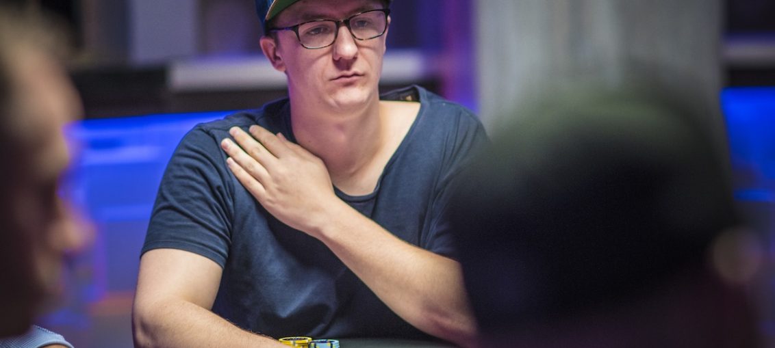 Kahle Burns during the 2018 Super High Roller Bowl