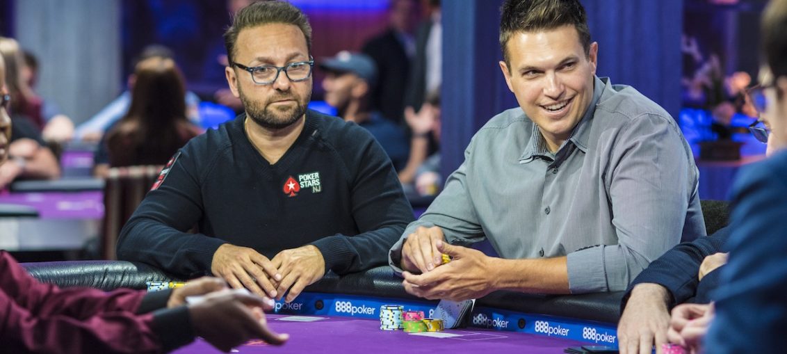 Daniel Negreanu and Doug Polk during the 2018 Super High Roller Bowl