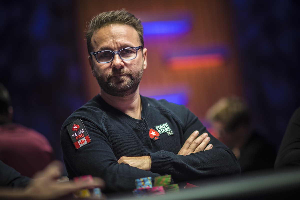 Daniel Negreanu on Day 1 of the 2018 Super High Roller Bowl.