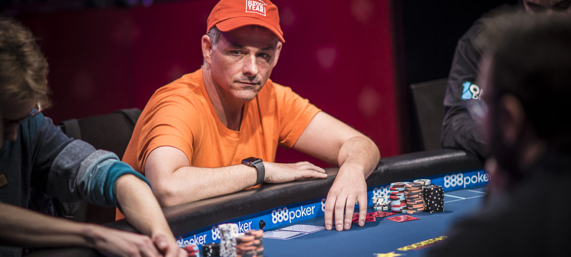 David Einhorn in action during Day 2 of the 2018 Big One for One Drop.