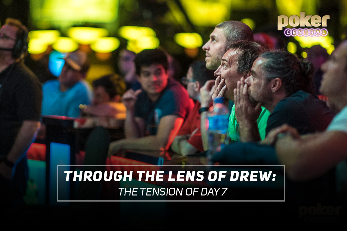 Day 7 has been fast and furious thus far, as we have already lost nearly half the field. In what has been a display of crazy all ins, we have seen all the chips shift towards Michael Dyer, as players continue to hit the rail. The Amazon room is starting to fill with spectators and its finally starting to feel like the Main Event. We have already seen a few crazy hands, some even leaving spectators in awe. Here is a recap of the Day 7 action thus far.