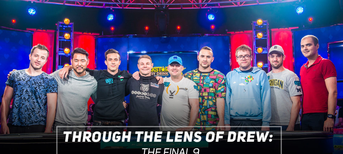 The 2018 WSOP Main Event final table: Artem Metalidi, John Cynn, Alex Lynskey, Tony Miles, Nicolas Manion, Aram Zobian, Michael Dyer, Joe Cada and Antoine Labat.