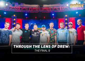 The 2018 WSOP Main Event final table: Artem Metalidi, John Cynn, Alex Lynskey, Tony Miles, Nicolas Manion, Aram Zobian, Michael Dyer, Joe Cada and Antoine Labat.