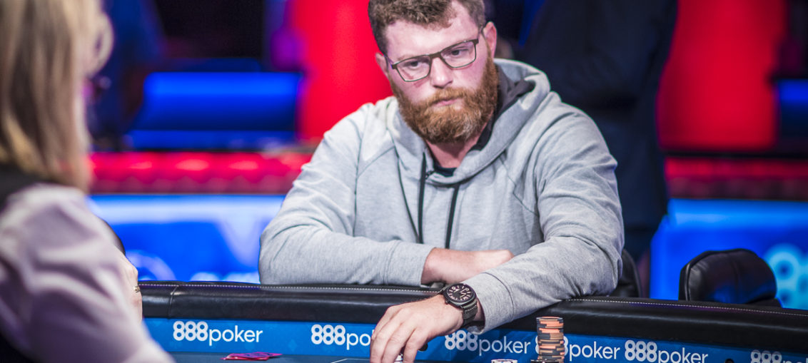 Nick Petrangelo at the featured table during Day 2 of the Big One for One Drop.