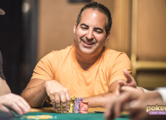 Matt Glantz in action during the 2018 World Series of Poker.