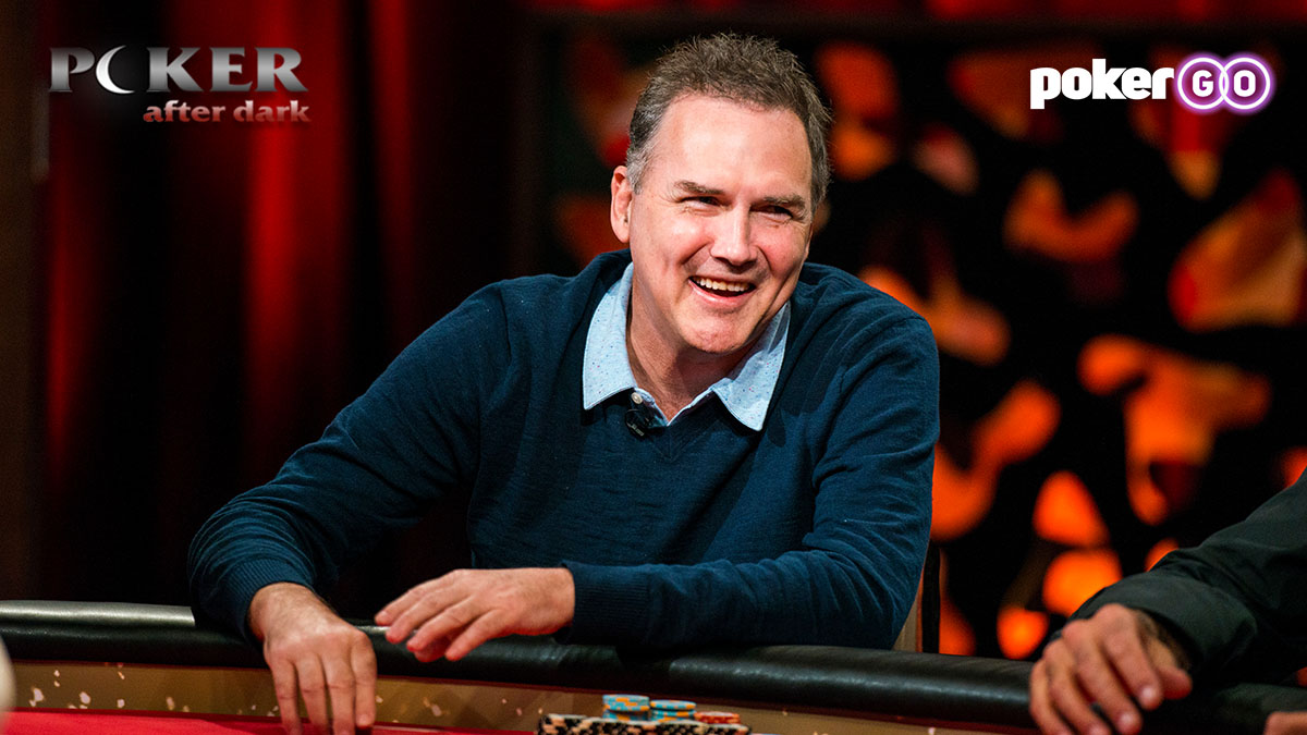 Norm Macdonald during the Super High Roller Celebrity Shootout on PokerGO.