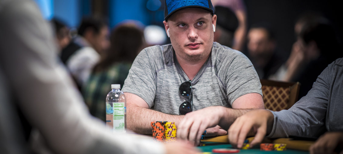 Paul Volpe in action during the 2018 World Series of Poker.