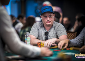 Paul Volpe in action during the 2018 World Series of Poker.