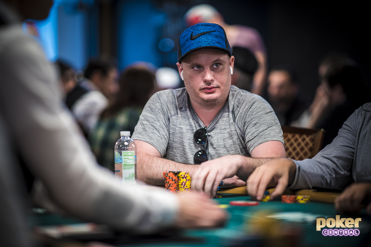 Paul Volpe in action during the 2018 World Series of Poker.