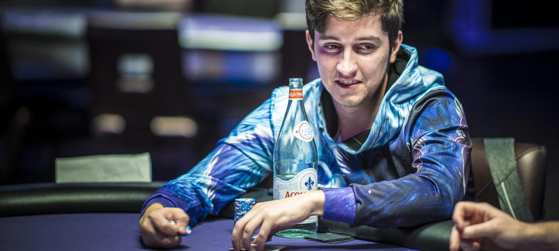 Ali Imsirovic in action during the 2018 Poker Masters.