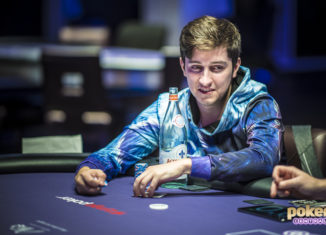 Ali Imsirovic in action during the 2018 Poker Masters.