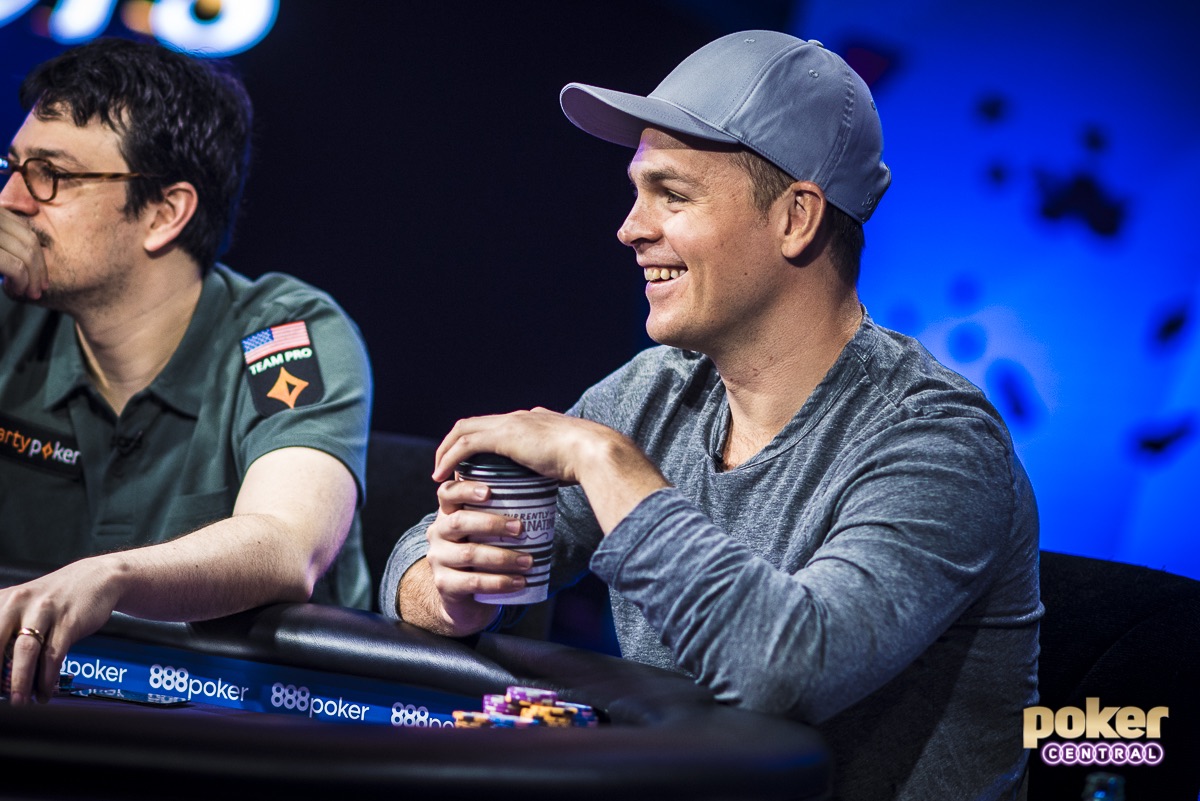 Andrew Robl at the final table of the $10,000 Short Deck event at the 2018 Poker Masters.