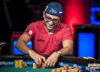 Antonio Esfandiari in action during the 2018 World Series of Poker.