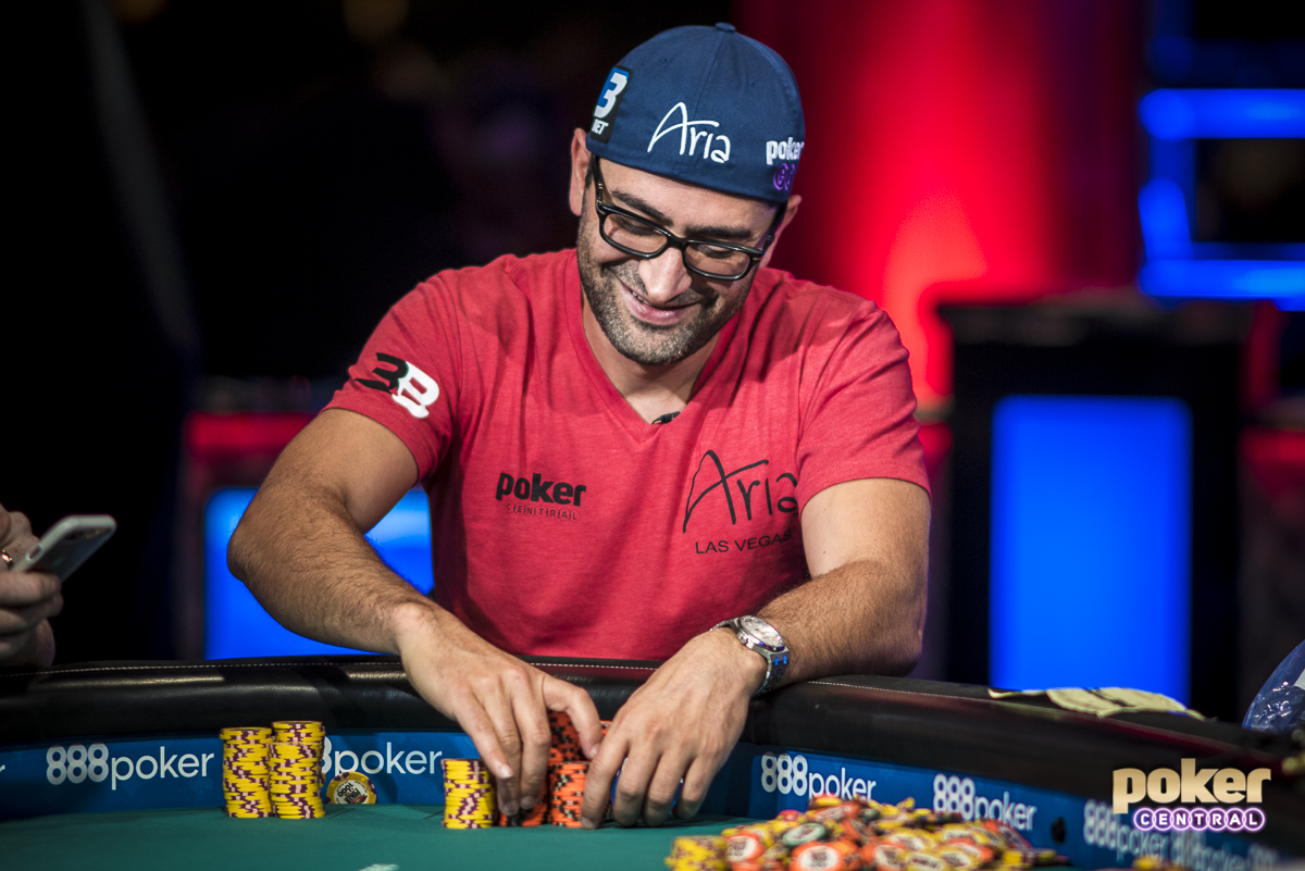 Antonio Esfandiari in action during the 2018 World Series of Poker.