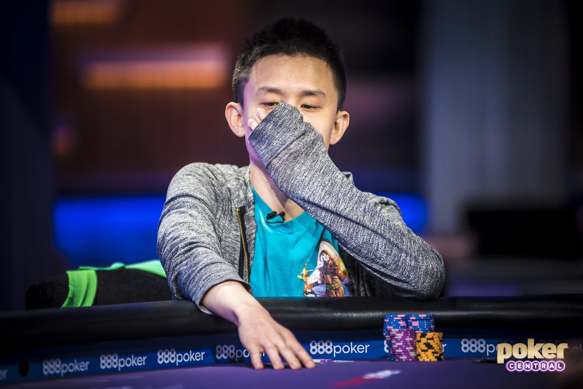 Ben Yu hides any potential tells from his opponents at the final table of Poker Masters Event #4.