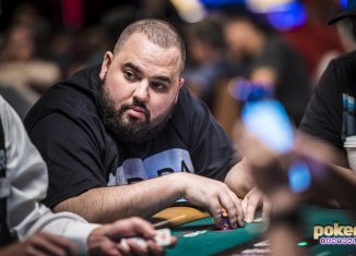 Chris Hunichen in action during the 2018 World Series of Poker.