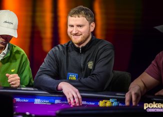 David Peters is all smiles during the 2018 Super High Roller Bowl.