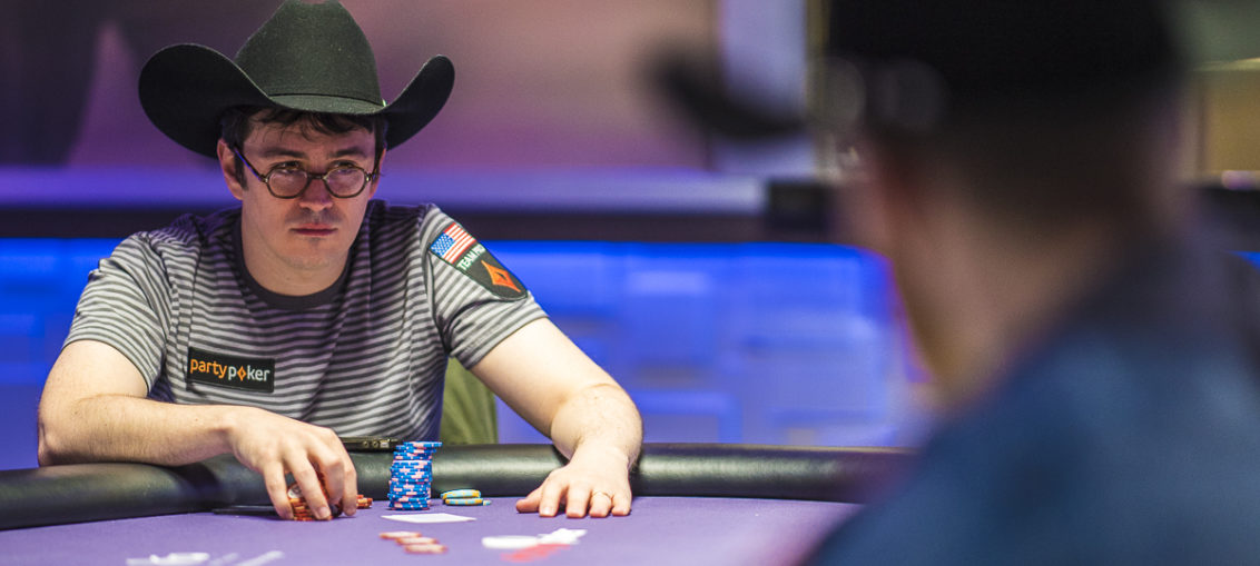 Cowboy Ike in action during the 2018 Poker Masters.