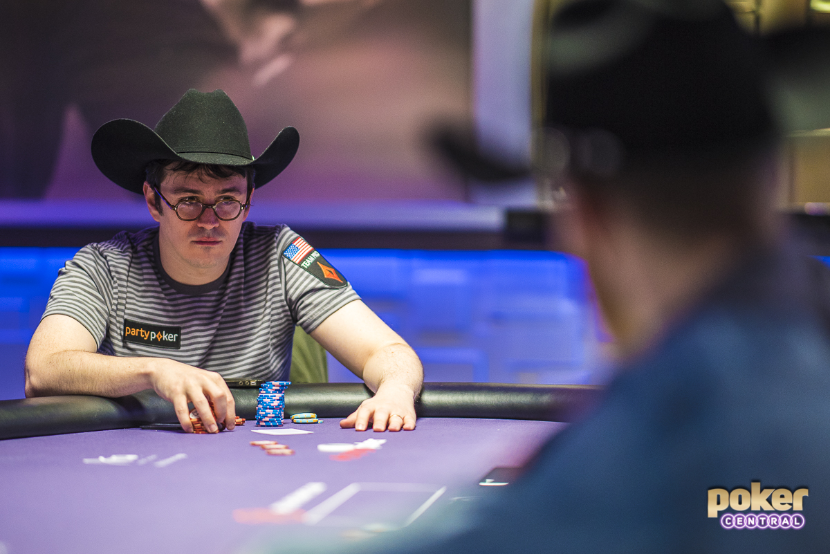 Cowboy Ike in action during the 2018 Poker Masters.