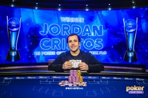 Jordan Cristos, winner of the Event #2 at the 2019 U.S. Poker Open.