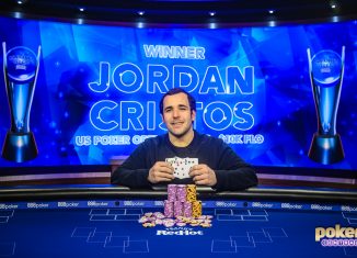 Jordan Cristos, winner of the Event #2 at the 2019 U.S. Poker Open.