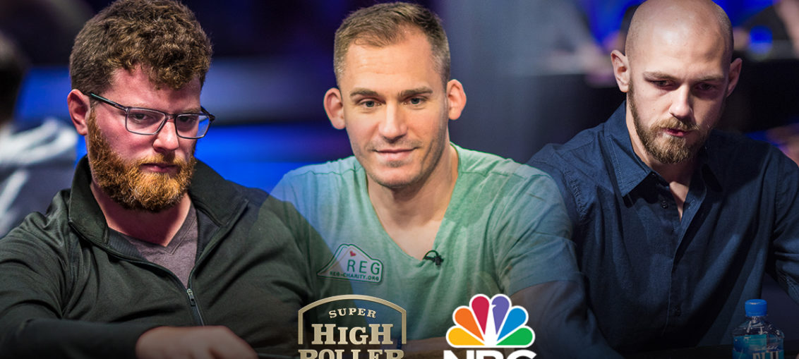 Nick Petrangelo, Justin Bonomo and Stephen Chidwick star in the 2018 Super High Roller Bowl.