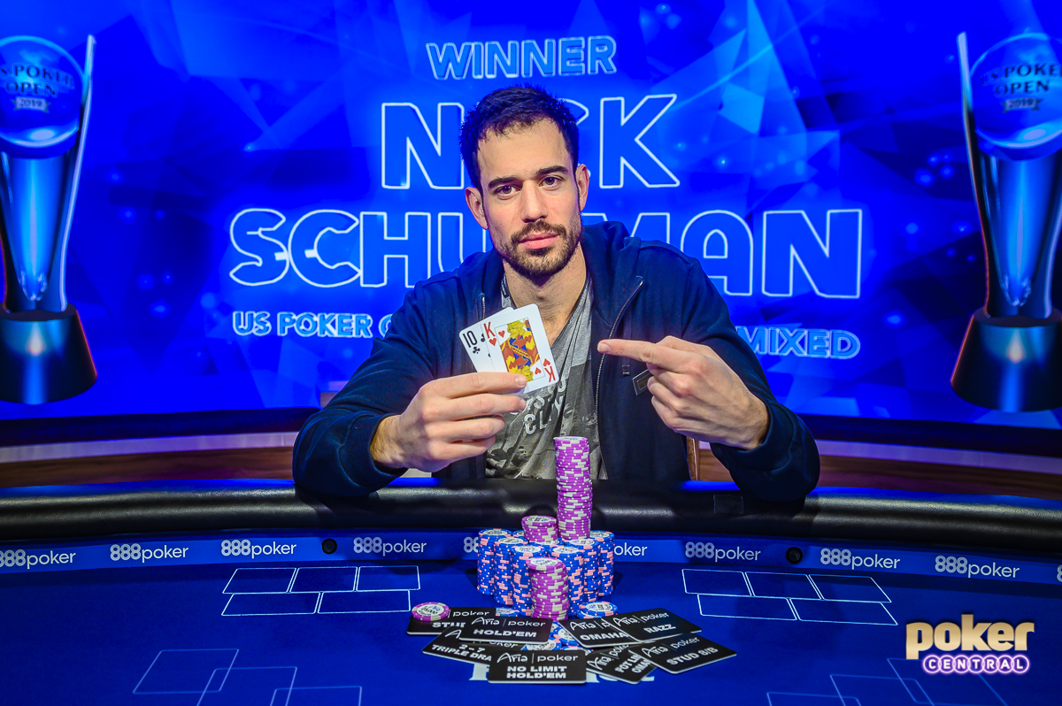 Nick Schulman wins the 2019 U.S. Poker Open Mixed Game Championship.