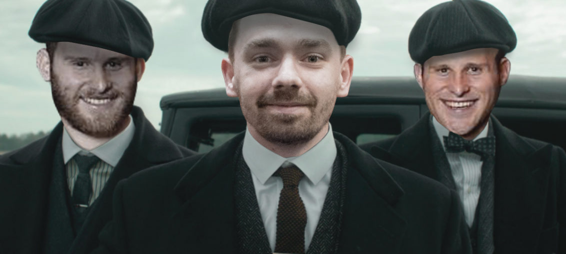 Sam Greenwood, Luc Greenwood and Ludovic Geilich star in the poker edition of Peaky Blinders.