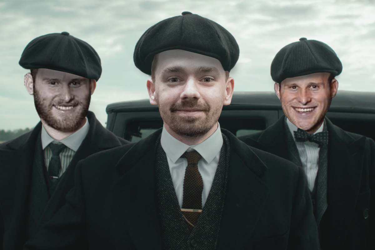 Sam Greenwood, Luc Greenwood and Ludovic Geilich star in the poker edition of Peaky Blinders.