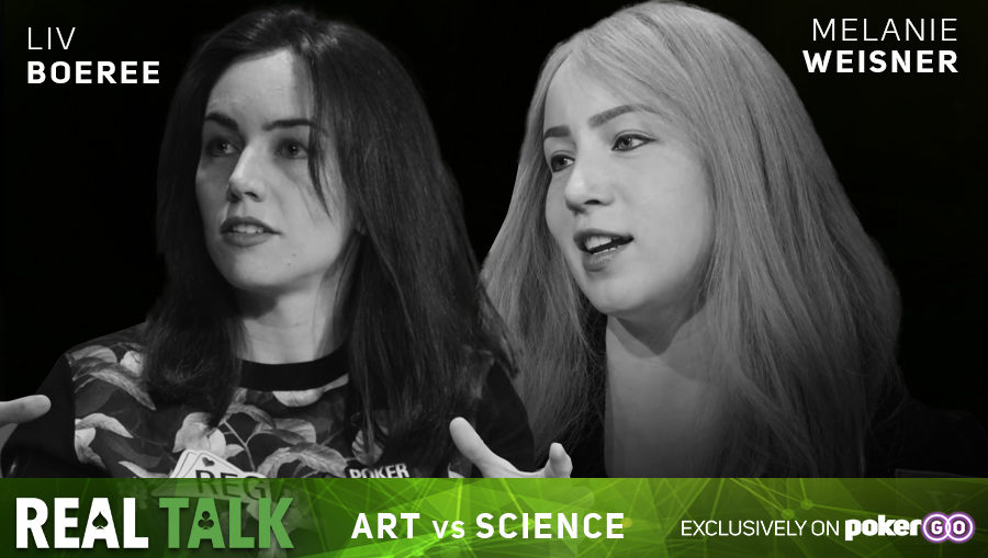 Liv Boeree and Melanie Weisner talk about Art vs. Science and its ties to poker success on the PokerGO Original series 'Real Talk.'