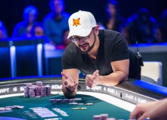 Ryan Tosoc awaiting a thrilling showdown with millions on the line at the WPT Five Diamond final table in 2017. (Photo courtesy of the World Poker Tour)