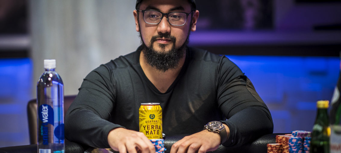 Ryan Tosoc in action during the $10,000 Short Deck event at the 2018 Poker Masters.