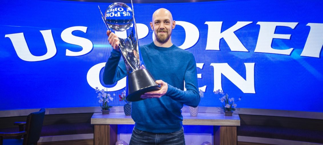 Stephen Chidwick after winning the 2018 U.S. Poker Open.