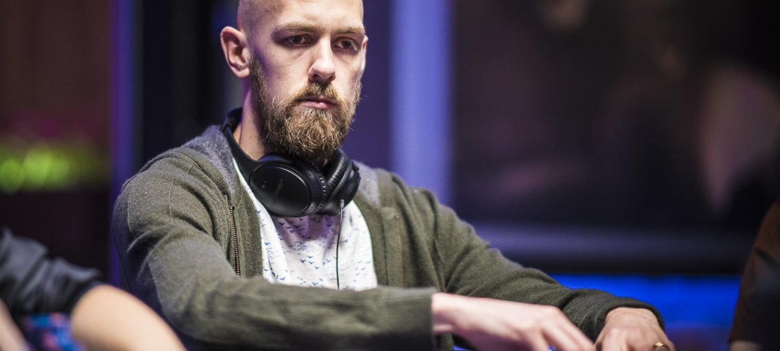 Stephen Chidwick in action during the $100,000 No Limit Hold'em event at the 2018 Poker Masters.