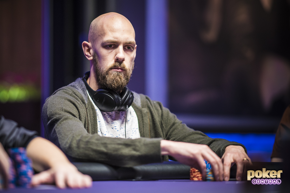 Stephen Chidwick in action during the $100,000 No Limit Hold'em event at the 2018 Poker Masters.