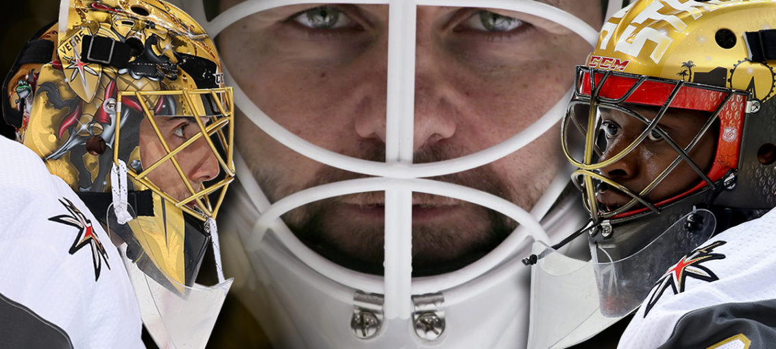 Marc-Andre Fleury and Malcolm Subban with Daniel Negreanu in the middle looking to make his NHL debut.